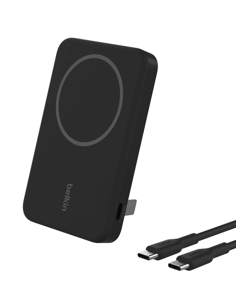 Belkin Qi2 Wireless Power Bank 15W 5000 mAh | MagSafe Charger w/Built-in Pop-up Kickstand | Compatible w/iPhone 17, Air, Pro, Pro Max, Google Pixel 10, etc. (BRAND NEW/SEALED)