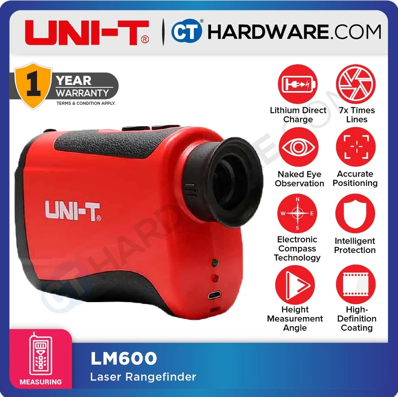 UNI-T LM600 LASER RANGEFINDER 5 - 600 METER
