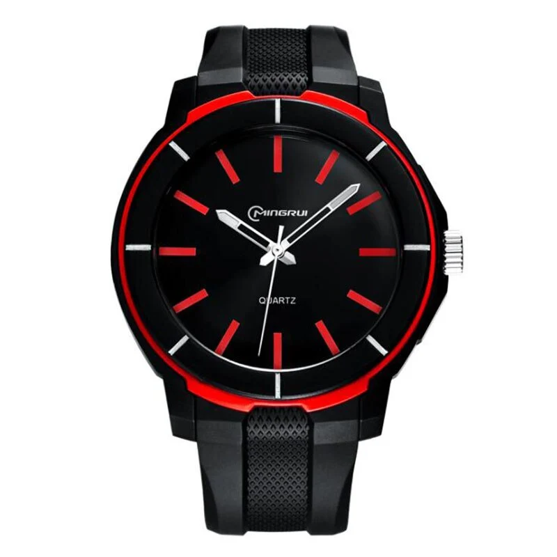Hot Men's Waterproof Watch Girl Student Simple Table Cool Night Import Movement Organic Glass Mirror Glass PU Strap School Gift