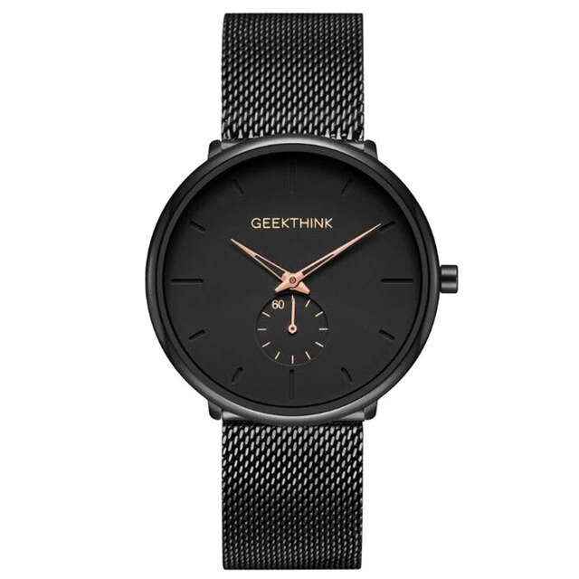 Hot Fashion Stainless Steel Men's Quartz Watch Waterproof Luminous Date Calendar Reinforced Glass Mirror Couple Watch Bracelet