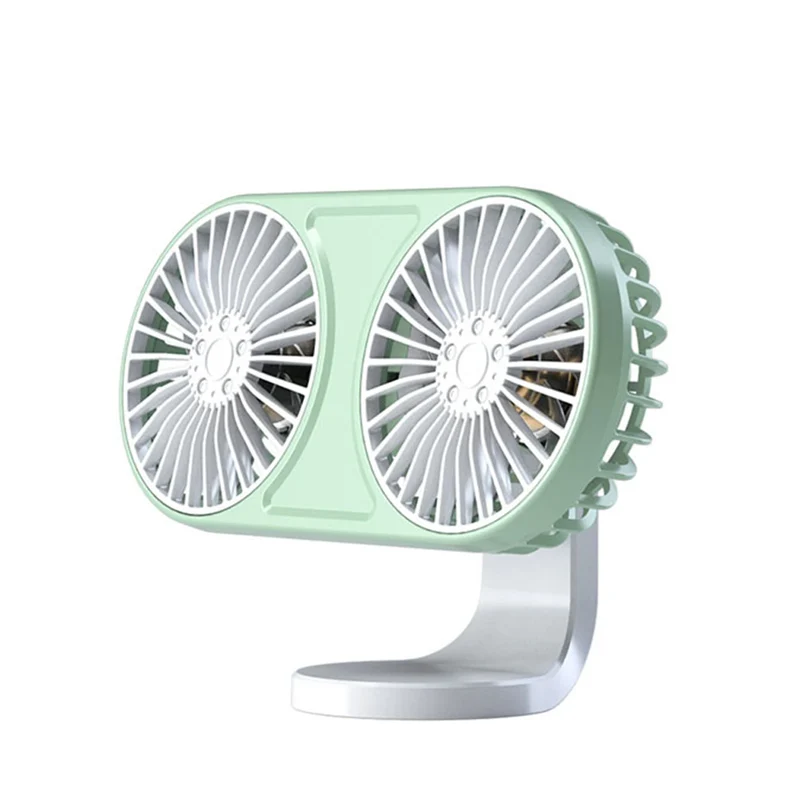 Car USB Fan With Dual Head Portable Quiet Cooling Fan Adjustable 3 Wind Speed Adjustable 3 Wind Speed Quiet Small USB Fan For