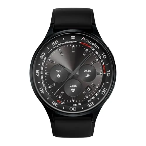 Newly Launched ProWatch Xtreme with Enhanced Fitness Features - 1.43" AMOLED AOD Display | Inbuilt GPS, Altimeter, Barometer & Compass | Body Energy Features| Corning Gorilla Glass 3 (Silicone)