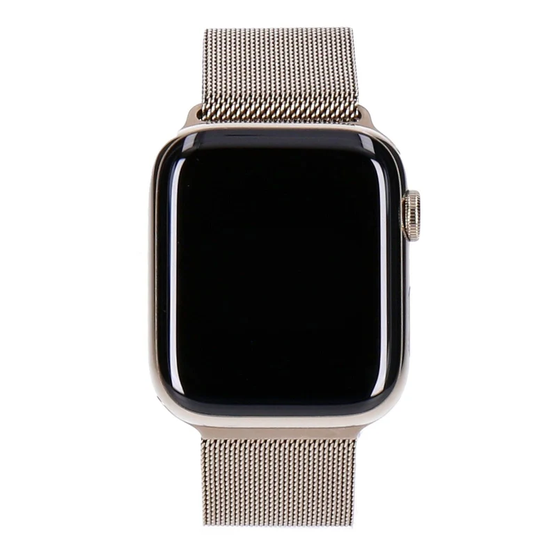 Apple Watch Series 6 44mm GPS + 4G Gold Edelstahlgehäuse mit Milanese Armband Gold
