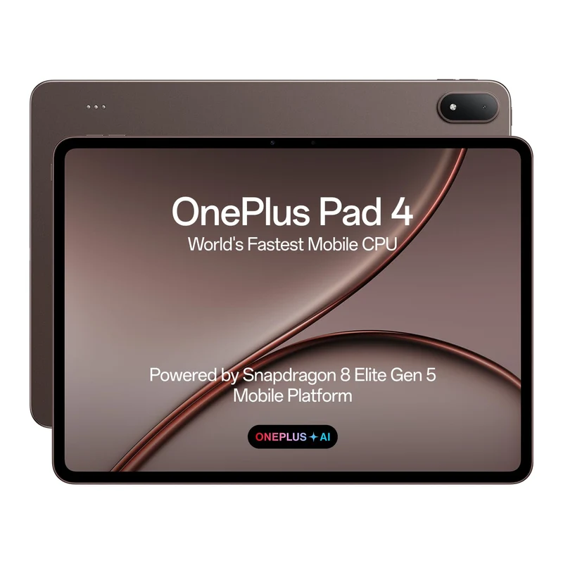 OnePlus Pad 4, Snapdragon® 8 Elite Gen 5 Platform, 33.53cm 13.2" 3.4K Screen, 144Hz Adaptive, 8 Speakers, AI Powered, PC-Level Productivity, 13,380 mAh Battery, 8GB + 256GB, WiFi,Dune Glow