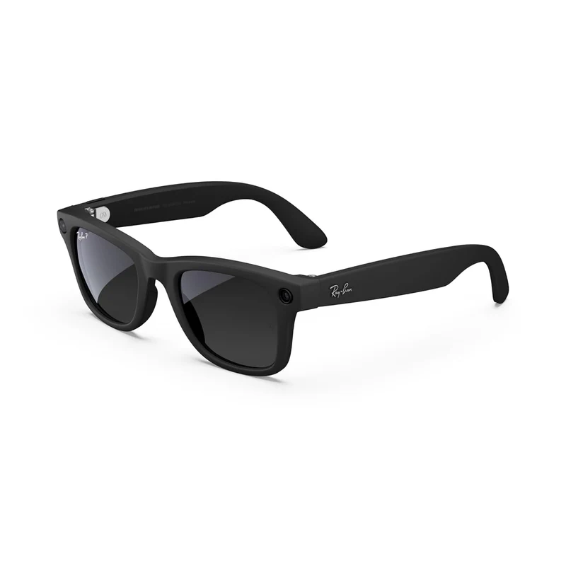 Ray-Ban Meta (Gen 1), Wayfarer, Matte Black | Smart AI Glasses for Men, Women. 12 MP Ultra-Wide Camera, Open-Ear Speakers for Audio, Video Recording and Bluetooth. Grey Lenses. Wearable Tech