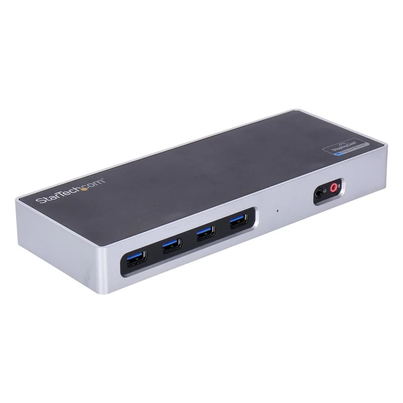 StarTech.com Dual-4K-Dockingstation – USB-C und -A DisplayPort für Zwei Monitore + HDMI