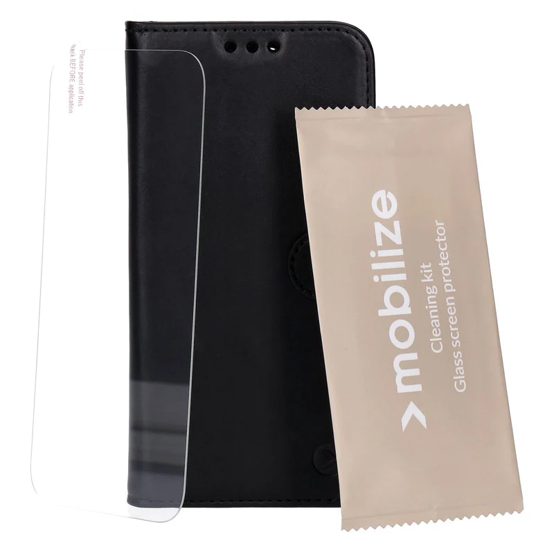 Mobilize Leder Wallet schwarz passend für iPhone 16 Pro
