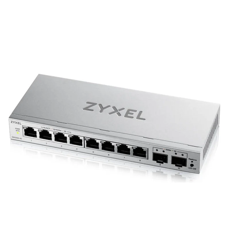 Zyxel GS1200-10v3 Managed L2 Gigabit Ethernet (10/100/1000) Desktop Grau