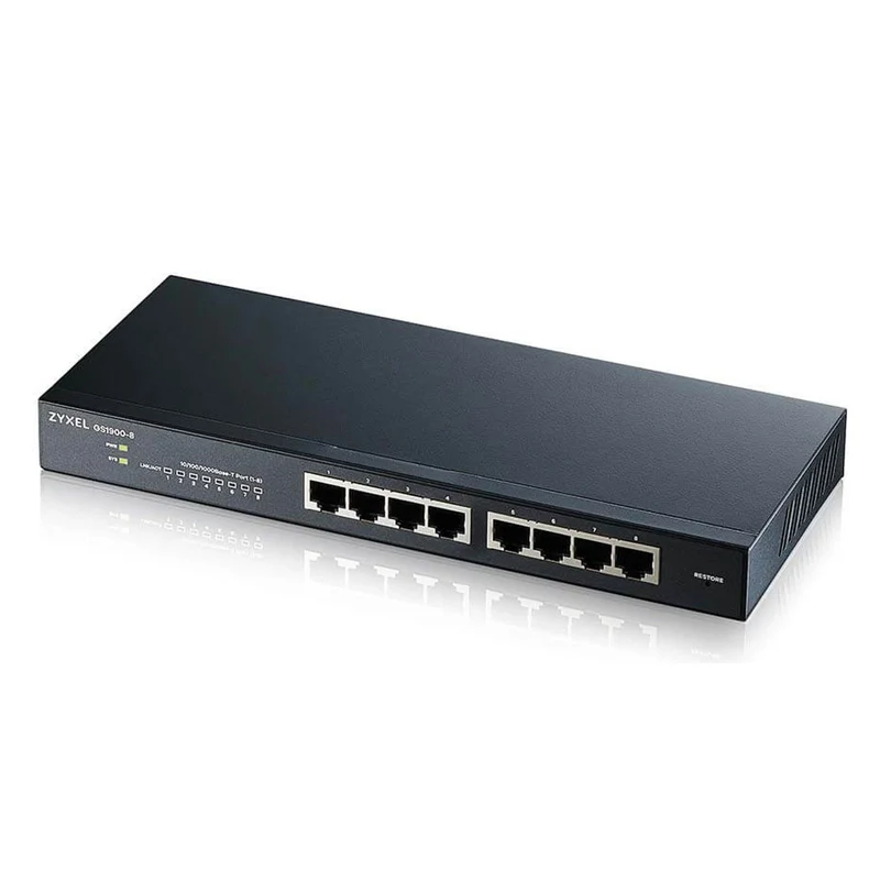 Zyxel GS1900-8 Managed L2 Gigabit Ethernet (10/100/1000) Schwarz