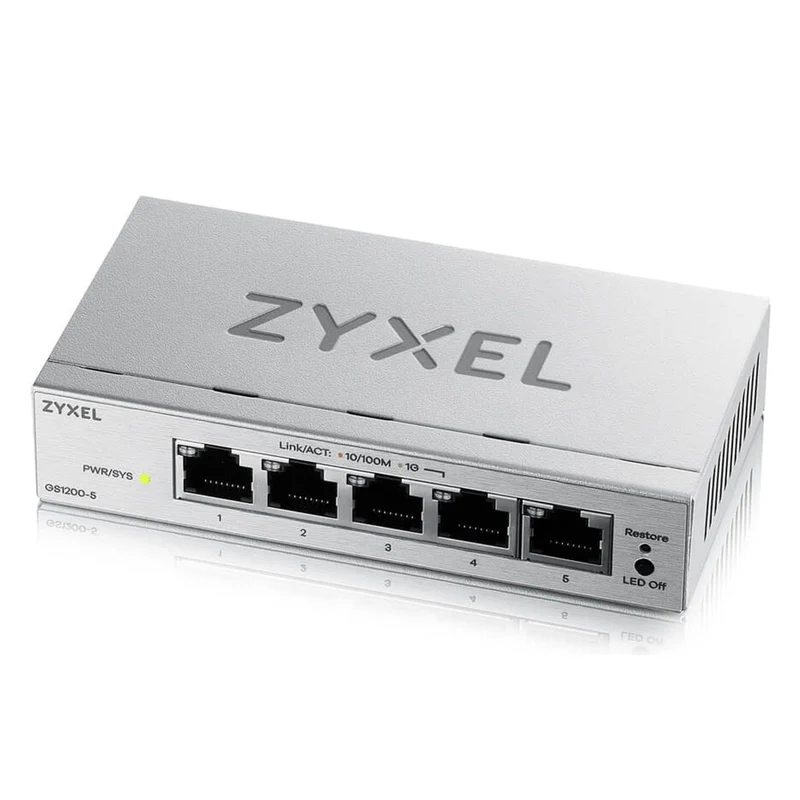 Zyxel GS1200-5V3 Managed L2 Gigabit Ethernet (10/100/1000) Desktop Grau
