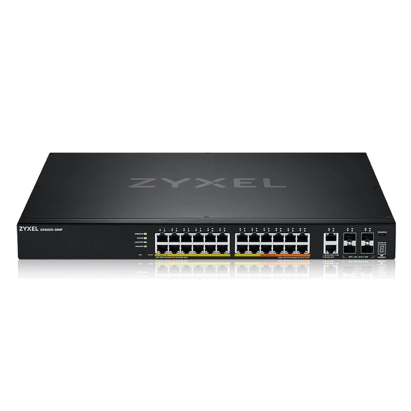 Zyxel XGS2220-30HP Managed L3 Gigabit Ethernet (10/100/1000) Power over Ethernet (PoE) Schwarz