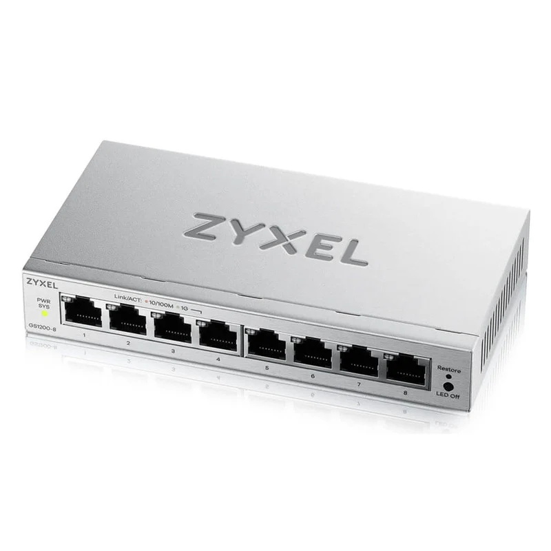 Zyxel GS1200-8V3 Managed L2 Gigabit Ethernet (10/100/1000) Desktop Grau