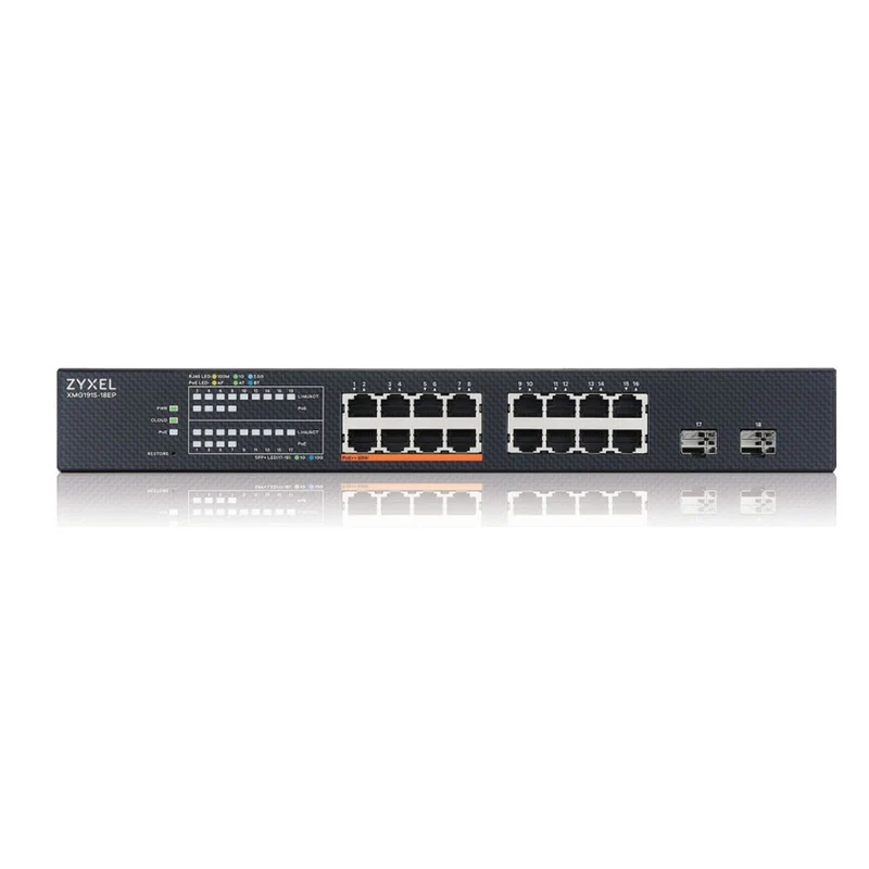 Zyxel XMG1915-18EP 16-Port mit 2,5GbE, 2 SFP+, PoE++, 180W Smart Switch