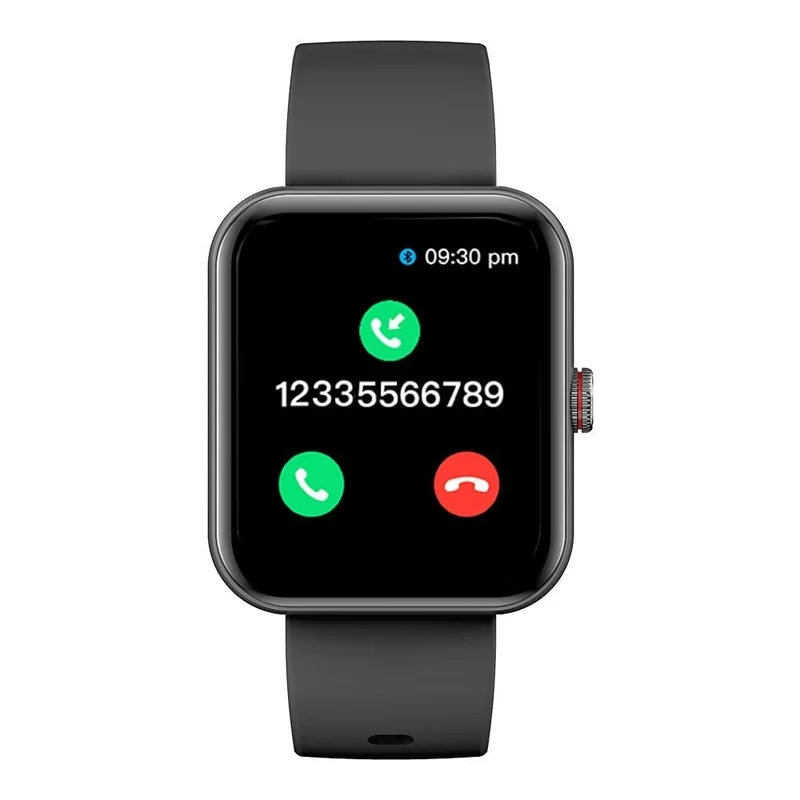 Mytrack Talk Bluetooth Calling Smartwatch (Black Strap, 1.7 Inch Wide Screen) (Black)