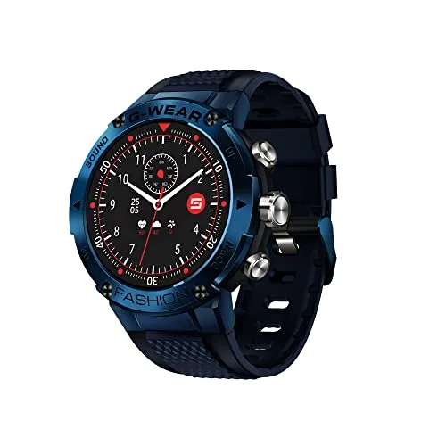 5Elements G-WEAR+ Fashion BT Calling Smartwatch Sport 1.32Inch UltraHD TrueView Display 750 Nits 360*360 Pixels 24/7 HR Monitor Voice assist 10Day Battery Built in Games Hindi Language