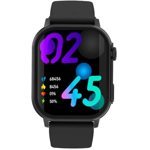 TIMEX iConnect EVO+Made in India Unisex Smartwatch|Largest Display 2.04" AMOLED with 368x448 Pixel Bluetooth Calling|Rotating Functional Crown|AI Voice Assist|Upto 7 Days Battery -TWIXW401T