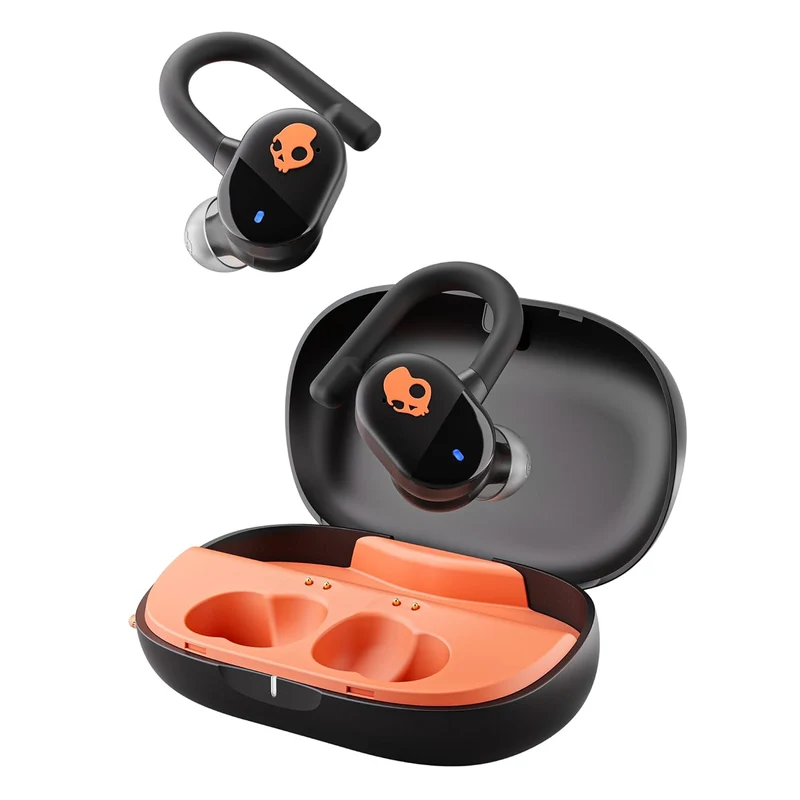 Skullcandy Push Play Active Wireless Earbuds with Mic - 34Hr Battery, Skull-iQ App, Alexa Voice Control, IP55 Sweat Water Dust Resistant, Stay-Aware Mode, Secure Fit