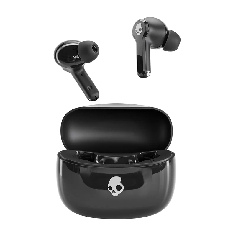 Skullcandy Ink’d ANC Wireless Earbuds with Active Noise Cancelling, 43Hr Battery + Rapid Charge, Quad Mic with ENC, 10mm Drivers, Multipoint Pairing, Sweat & Water Resistant (Black Glossy)