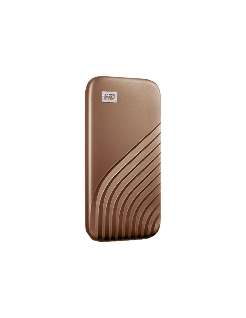 WD Western Digital 2TB My Passport Portable SSD, 1050MB/s R, 1000MB/s W, Upto 2 Meter Drop Protection, HW Encryption, Type-C Cable & Type-A Adaptor, for PC&Mac, Gold, 5Y Warranty, External SSD