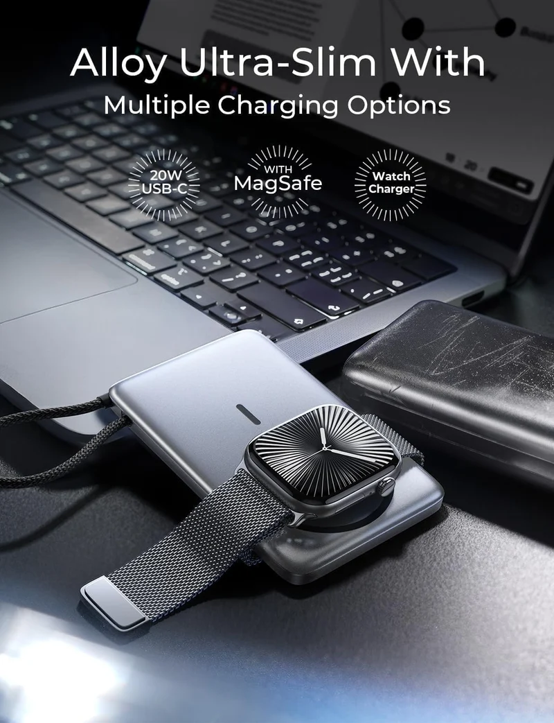 LISEN 0,5 Zoll Ultraflache MagSafe Powerbank 10000mAh