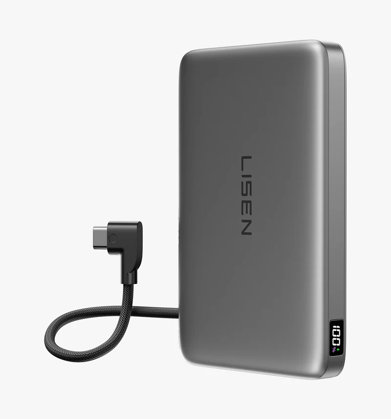 LISEN 0,5 Zoll Ultraflache MagSafe Powerbank 10000mAh