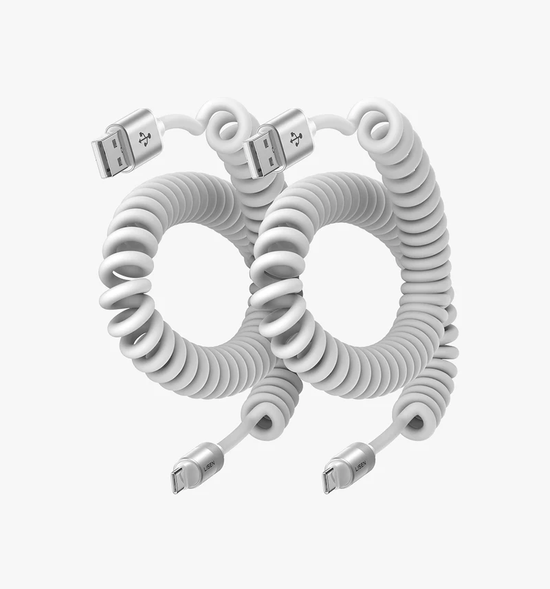 LISEN Gewickeltes USB-A-auf-C-Kabel (2er-Pack)