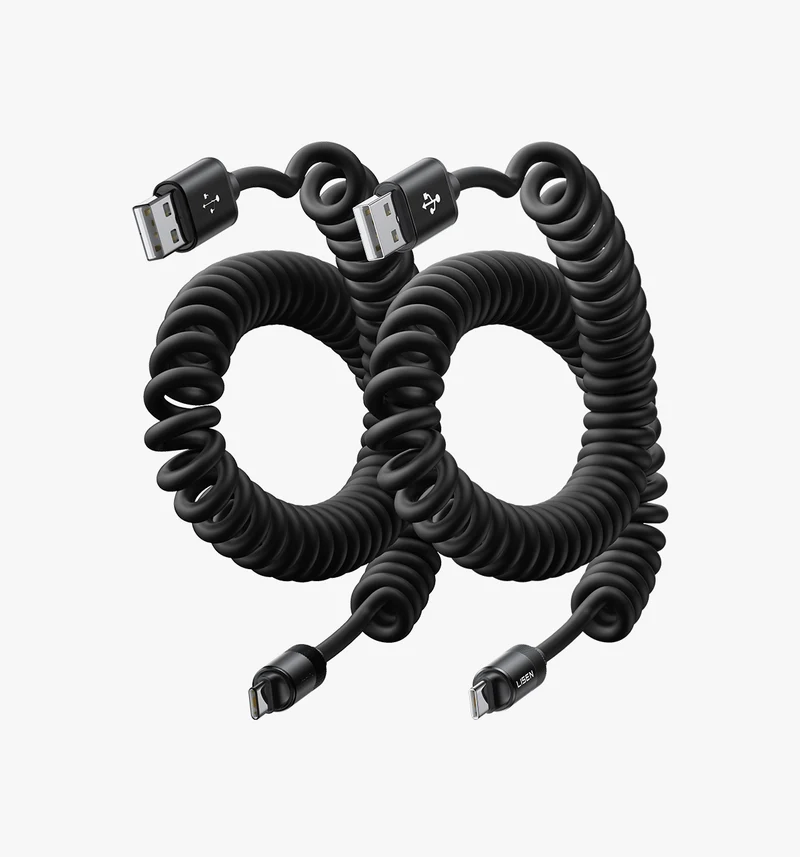 LISEN Gewickeltes USB-A-auf-C-Kabel (2er-Pack)
