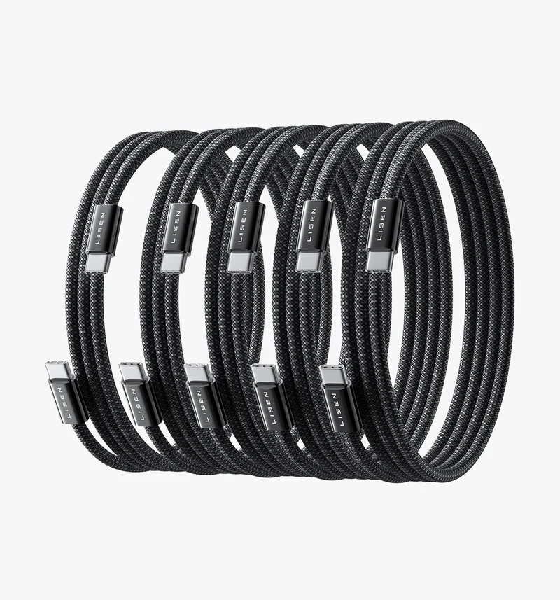 Lisen USB-C-zu-C-Kabel [60 W, 5er-Pack]