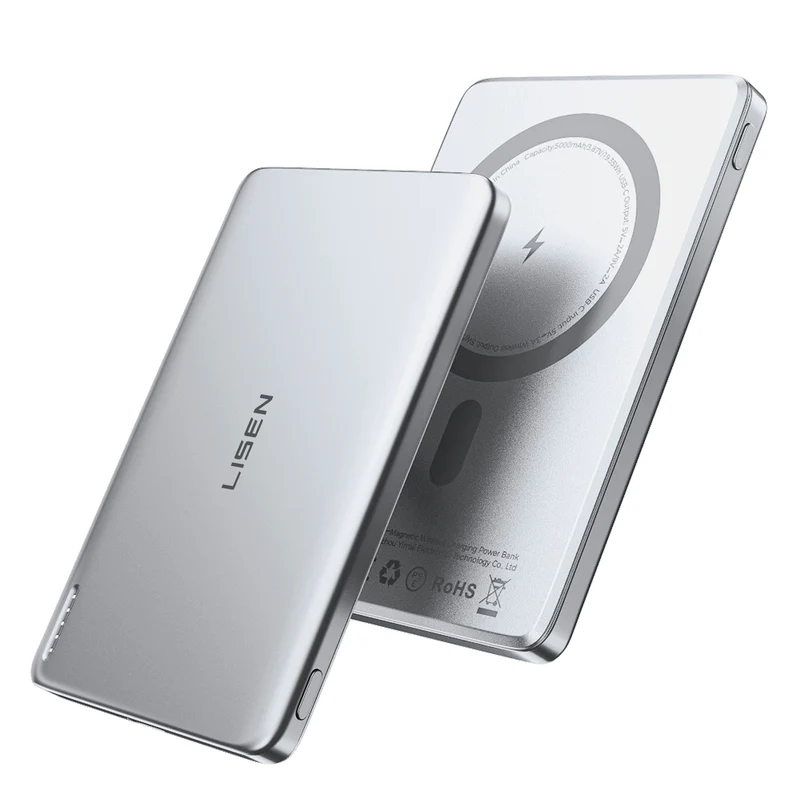 LISEN Qi2 Ultra-Slim Powerbank (5k, 15W)