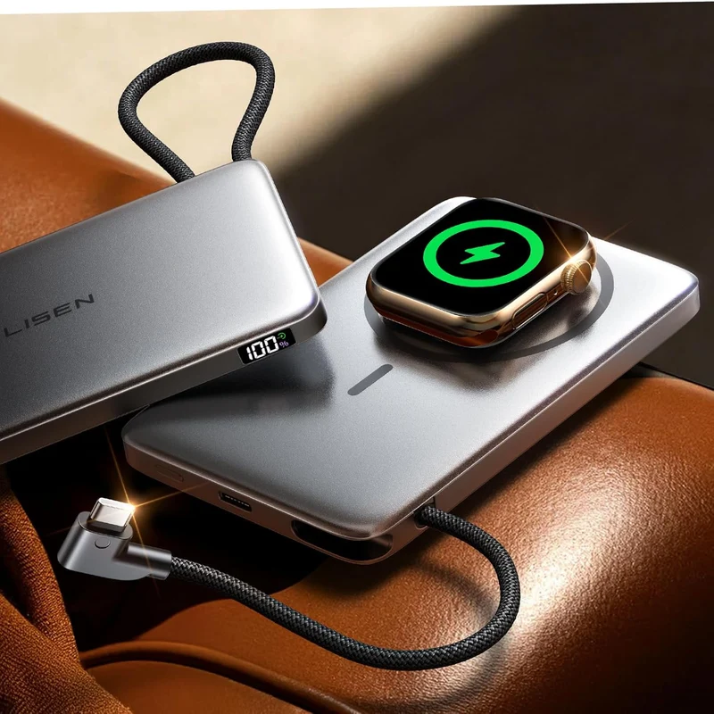 LISEN 0,5 Zoll Ultra Slim 10000mAh MagSafe Powerbank