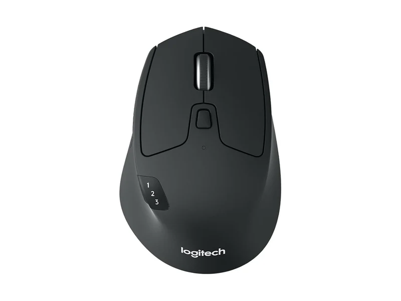 Logitech M720 Triathlon Multi-Device Wireless Mouse, Bluetooth, USB Unifying Receiver, 1000 DPI, 6 Programmable Buttons, 2-Year Battery, Compatible with Laptop, PC, Mac, iPadOS - Graphite Black
