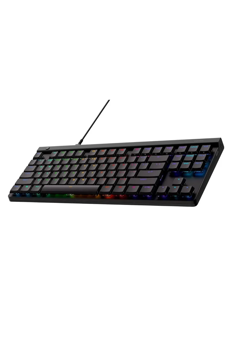 Logitech G515 TKL Wired Low Profile Gaming Keyboard, Fully Customisable RGB, Double-Shot PBT Keycaps, Tactile/Brown Switches