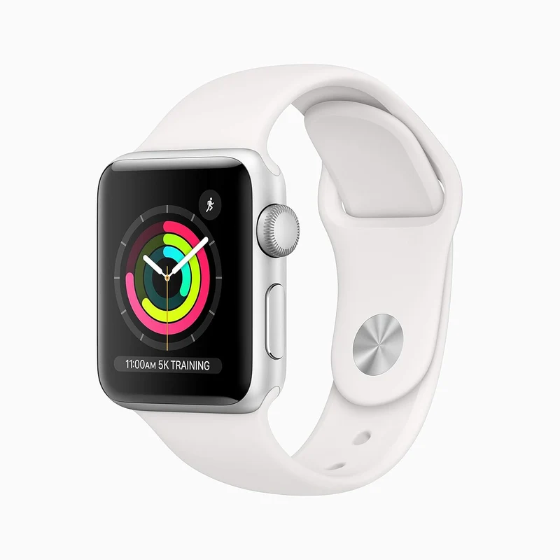 Apple Watch Series 3 (GPS, 38mm) - Silver Aluminium Case with White Sport Band