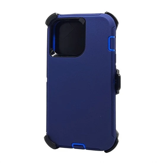 Defender Case w/ Clip For iPhone 16 Plus (blue)