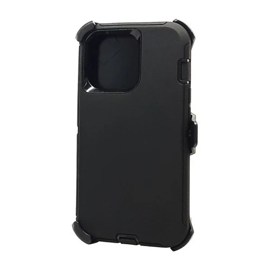 Defender Case w/ Clip For iPhone 16 Pro (black)
