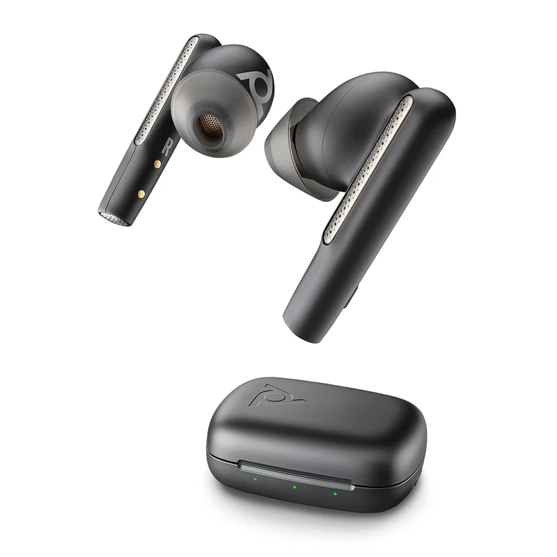 Poly Voyager Free 60 True Wireless Earbuds, in-Ear w/Noise-canceling mic, ANC, Black