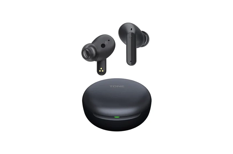 LG Tone Free FP5, Active Noise Cancellation, 22Hrs Battery,3D Sound, IPX4, Find My Earbuds, Fast Charging, Swift Pairing,Medical Grade Ear gels TONEFree App (Black)