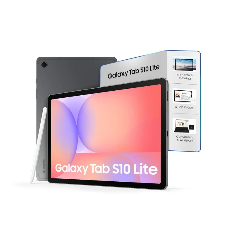 Samsung Galaxy Tab S10 Lite with AI, S Pen in-Box, 27.7 cm (10.9 inch) Display, Object Eraser, 90Hz Refresh Rate, Pre Loaded Pro Apps, IP42 Rating, 6GB RAM, 128GB Storage, Wi-Fi Tablet