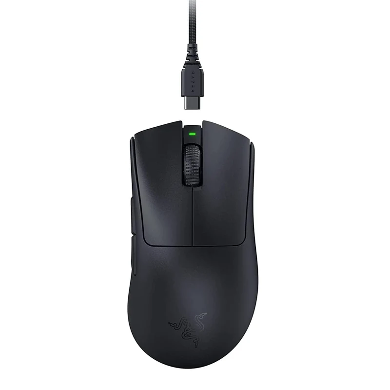 Razer DeathAdder V3 Pro Wireless Gaming Mouse : Ultra Lightweight - Focus Pro 30K Optical Sensor - Optical Switches Gen-3 - HyperSpeed Wireless - 5 Programmable Buttons - RZ01-04630100-R3A1