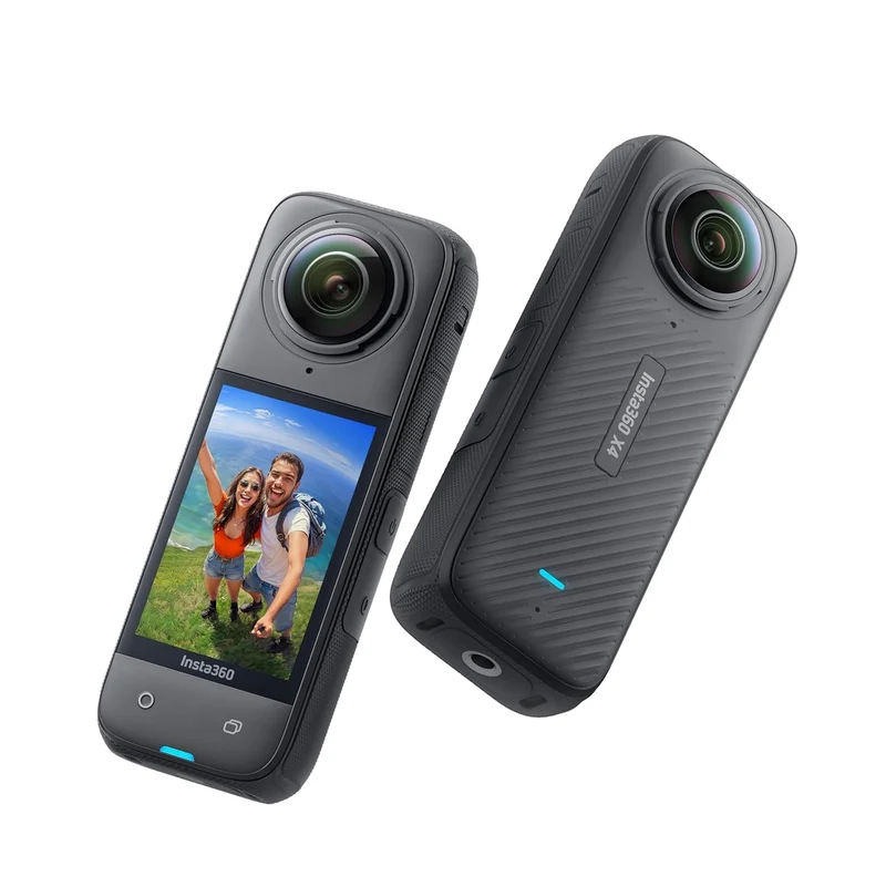 insta360 X4-8K Waterproof 360 Optical Zoom Action Camera, 4K Wide-Angle Video, Removable Lens Guards, 135 Min Battery Life, Ai Editing, Stabilization, for Sports, Travel, Outdoor, Black