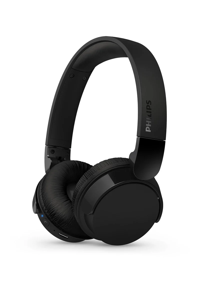 PHILIPS Audio TAH4209 Bluetooth Headphones,Lightweight and Foldable Design, 32mm Neodynamic Drivers, 55H Playtime, USB Type-C Fast Charging, Built-in Mic for Smartphone, Laptop, Tablet