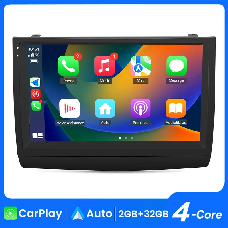 AWESAFE Android Car Radio Stereo with Wireless CarPlay & Android Auto GPS WiFi for Toyota Prius 2003-2009