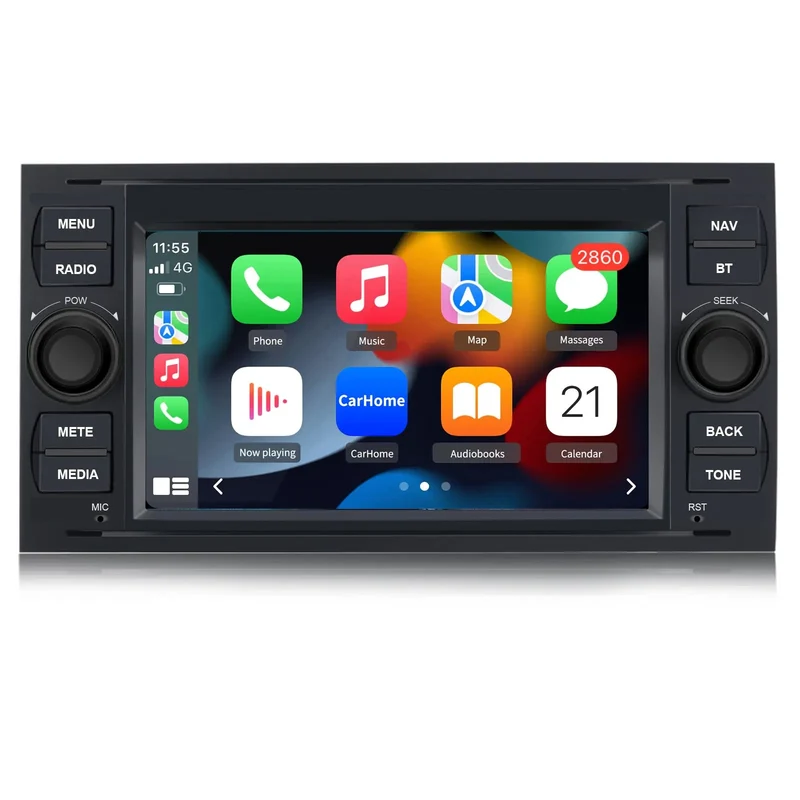 AWESAFE Autoradio Android 13 pour Ford Focus 7 Pouces stéréo 2 Din avec Carplay Android Auto USB SD Bluetooth FM AM RDS