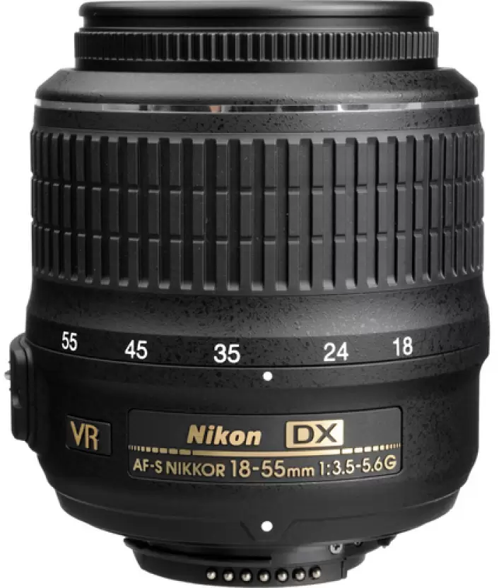 NIKON AF-P DX Nikkor 18 - 55 mm f/3.5-5.6G VR (3.0x) Standard Zoom Lens (Black)