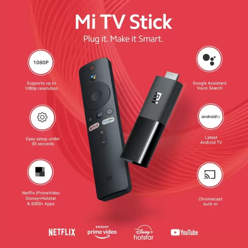 Mi TV Stick with Built in Chromecast (Black)
