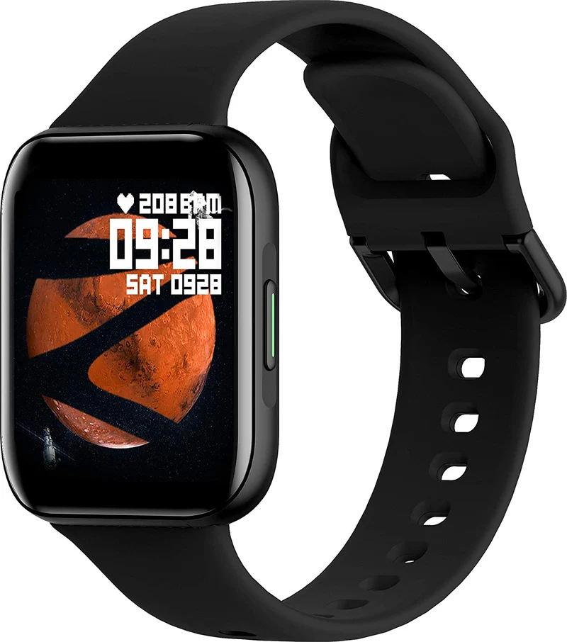 ZEBRONICS Zeb-Fit1220CH Smart Fitness Watch, 2.5D Curved Glass Full Touch Display, SpO2, BP & Heart Rate Monitor, IP67 Water Resistant, 7 Sports Mode