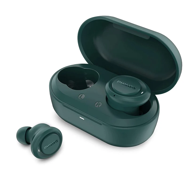 Philips Audio TAT1225 True Wireless Bluetooth Headphones (TWS) with 18 Hours Playtime (6+12) IPX4, Voice Assistant, Noise and Echo Cancellation (Blue)