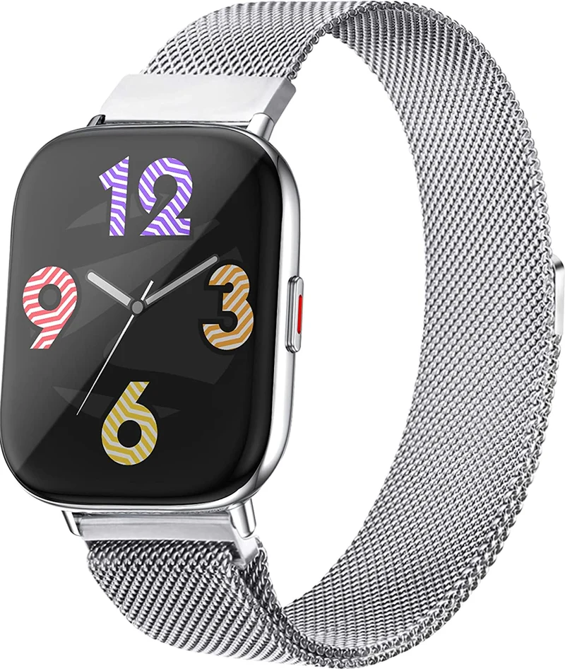 Zebronics Zeb-FIT5220CH Limited Edition Smart Fitness Watch,2.5D Curved Glass 4.4cm Square Display, Metal Body & Strap, SpO2/BP/HR Monitor, IP68 Water Proof, 8 Sports Mode