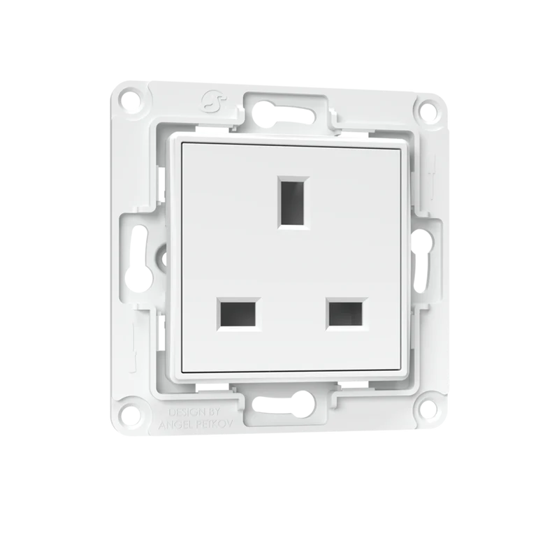 Shelly Wall Socket UK White