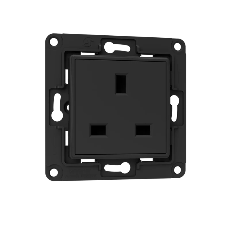 Shelly Wall Socket UK Black